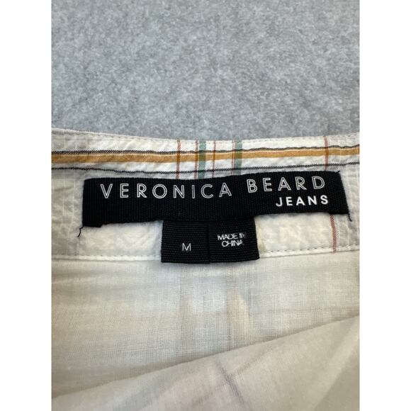 Veronica Beard Kaia Tie Waist Flounce Skirt – Multi color Plaid, Size Medium - Picture 4 of 7